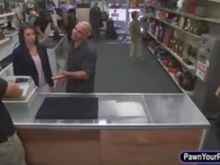 Customers aýaly fucked by künti pawnkeeper at the pawnshop