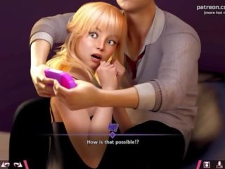 Double Homework &vert; libidinous blonde teen lover tries to distract partner from gaming by showing her marvellous big ass and riding his dick &vert; My sexiest gameplay moments &vert; Part &num;14
