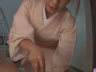 Teen Marika gives an asian pov blowjob and