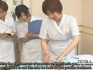 Subtitled oděná žena nahý mužské japonská honění spa skupina demonstration