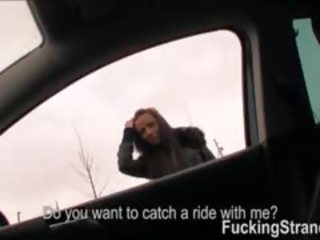 Hitchhiker підліток джина devine перший публічний секс з a чужий