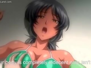 Gros seins l'anime ado en sexy maillot de bain jizzed part6