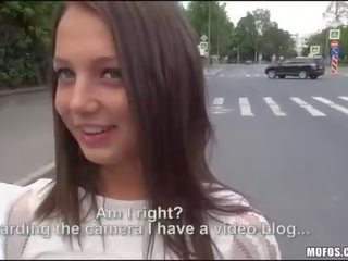 Pretty teen Foxy Di ass fucked in public