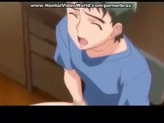 Anime teen girl makes fun fuck in bed