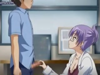 Anime Rubbing A Dick With Her Tits