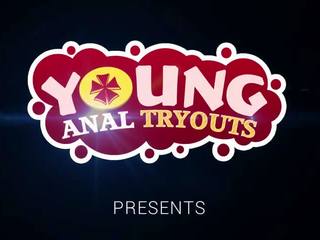 Young Anal Tryouts - Jacklyn takes a hard anal pounding