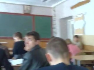 Schoolgirl Jerking Cock During Class
