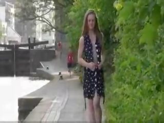 Cute british teen laura is hothorny and in public