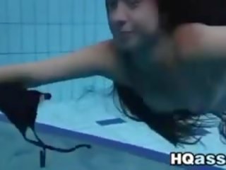 Cute Girl Getting Naked In The Pool