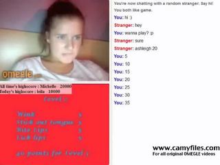 Omegle Girl Plays Game